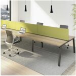 A modern office workspace workstation from Deskmakers.