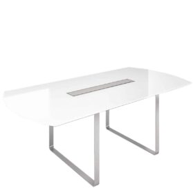 Krug Nuvo Glass Arc shaped Conference Table with O Leg