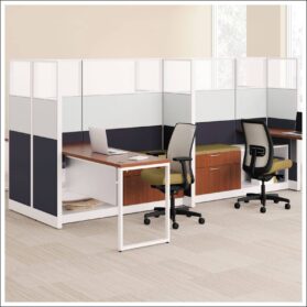 Hon Accelerate Workstations with glass tiles