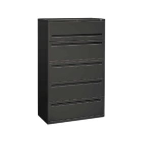 5-Drawer Steel Lateral File Charcoal Finish