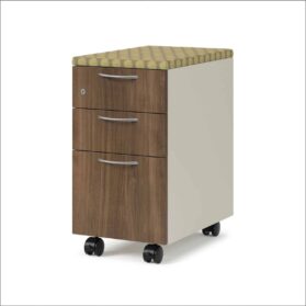 Hon Mobile File With 2 Box Drawers and 1 File Drawer and Fabric Top