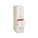 Steel 4 Drawer Vertical File Cream Paint Finish