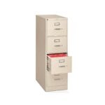 Steel 4 Drawer Hon Vertical File Tan Paint Finish