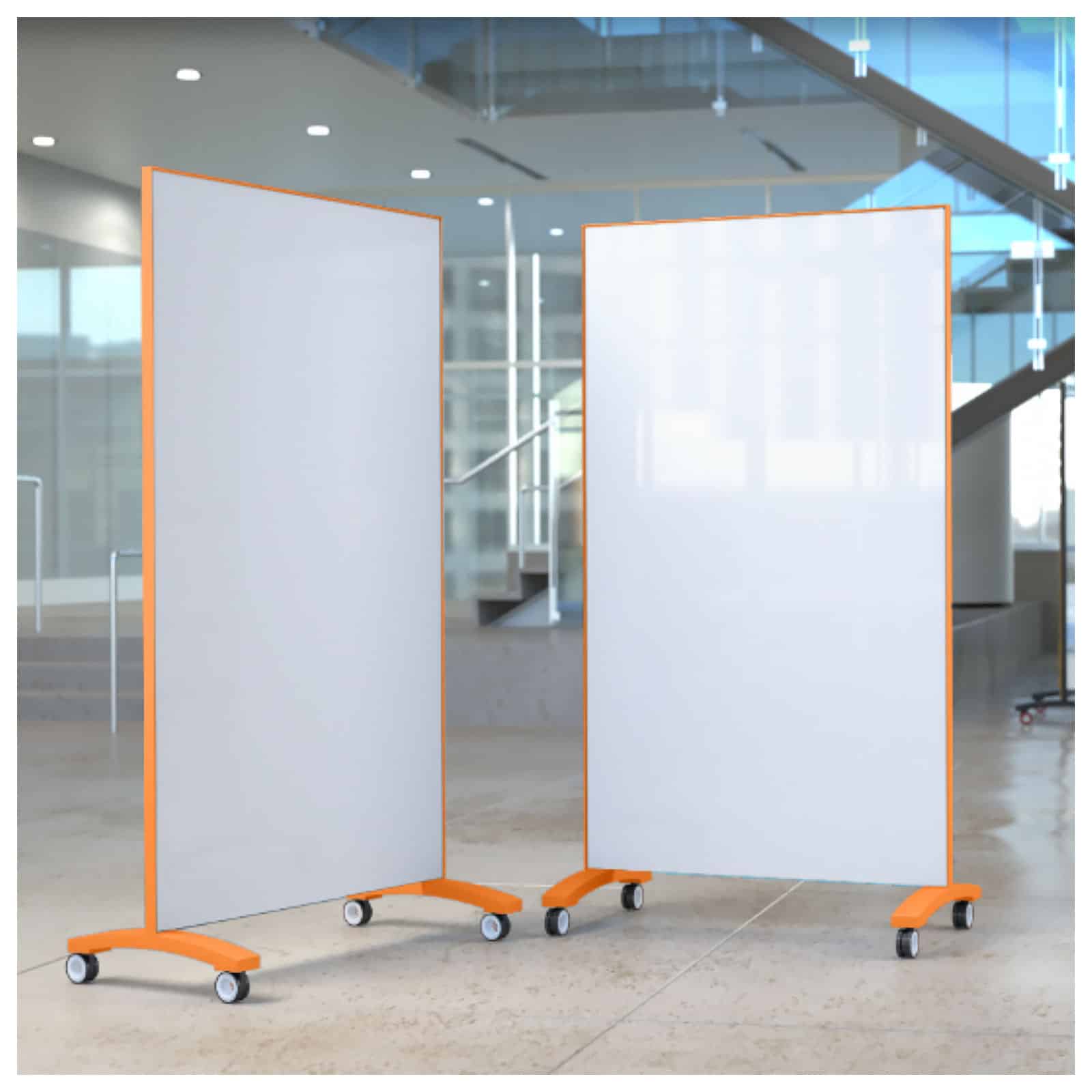 Scale 1:1 Marc Mobile Marker Board with orange frame finish