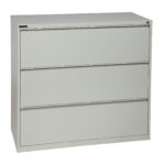 42" Wide 3-Drawer Gray Lateral File