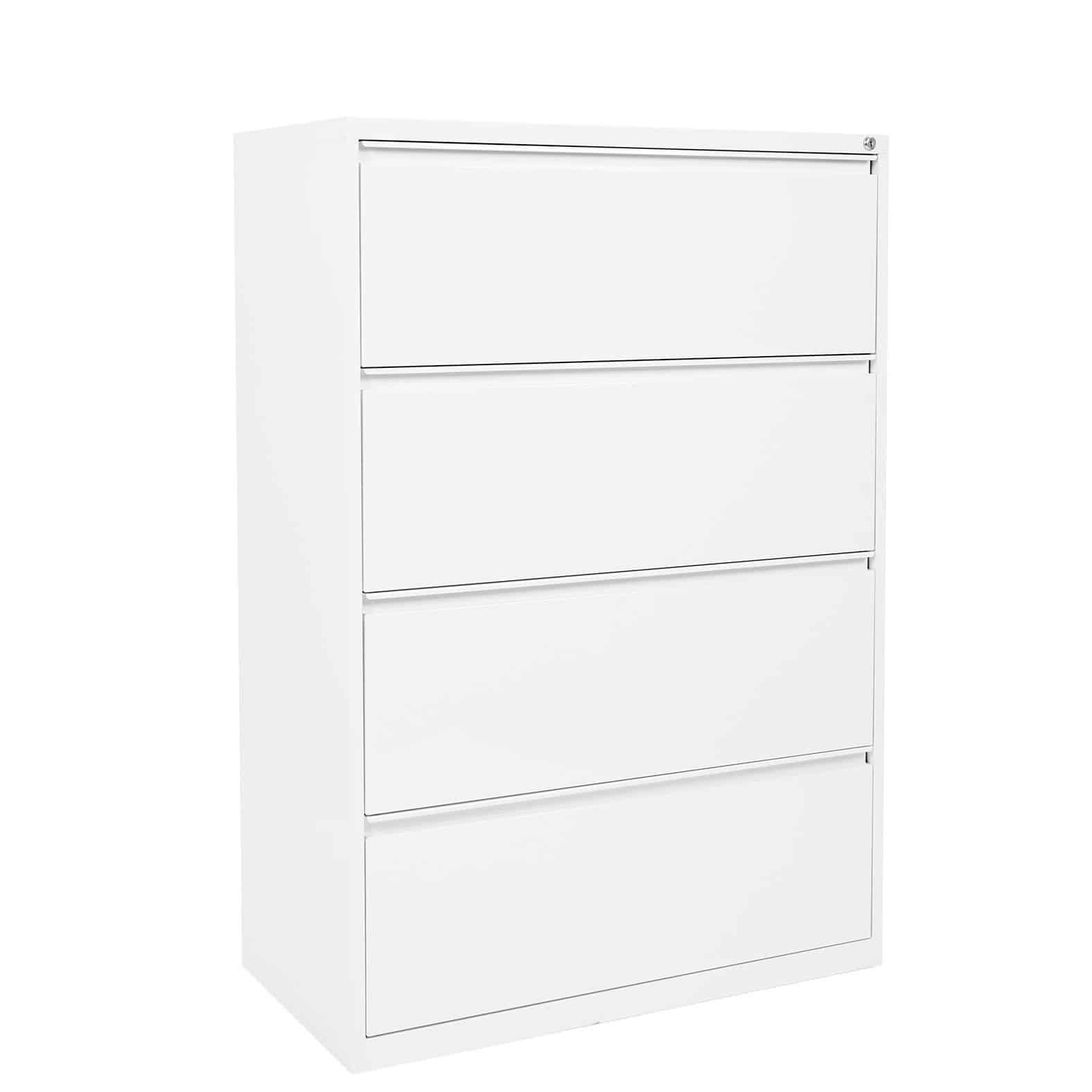 White 4 Drawer Lateral File