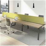 A modern office workspace workstation from Deskmakers.