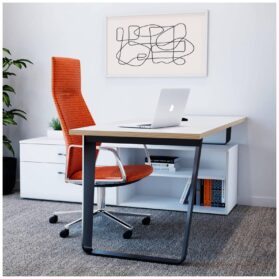 deskmakers ribbon series mid-century-modern desk