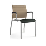 Multi-Purpose Chair With Brown Thintex Back and Charcoal Fabric Seat