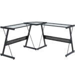 OSP Prime Glass & Metal L-Shape Desk